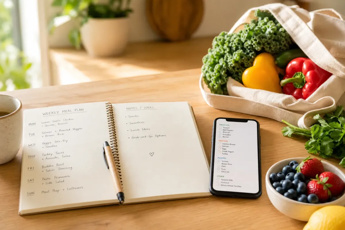 Plan a realistic week, match recipes to your pantry, and auto-generate a grouped grocery list in Homecooked to save time, money, and food waste.