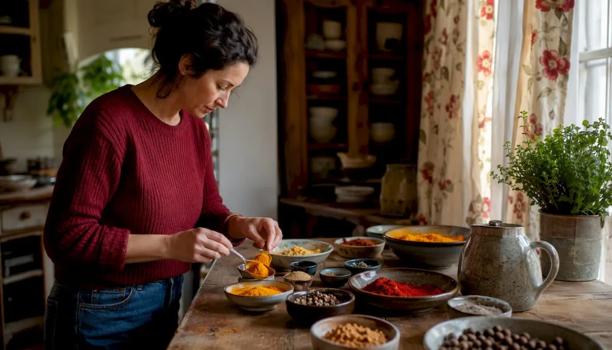 Home cook preparing paprika alternatives in kitchen